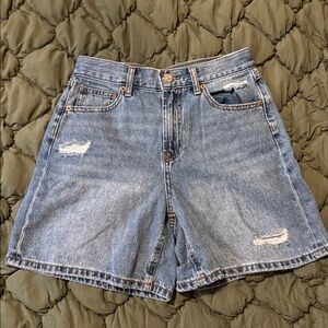 Rewash Super High Rise Blue Denim Shorts